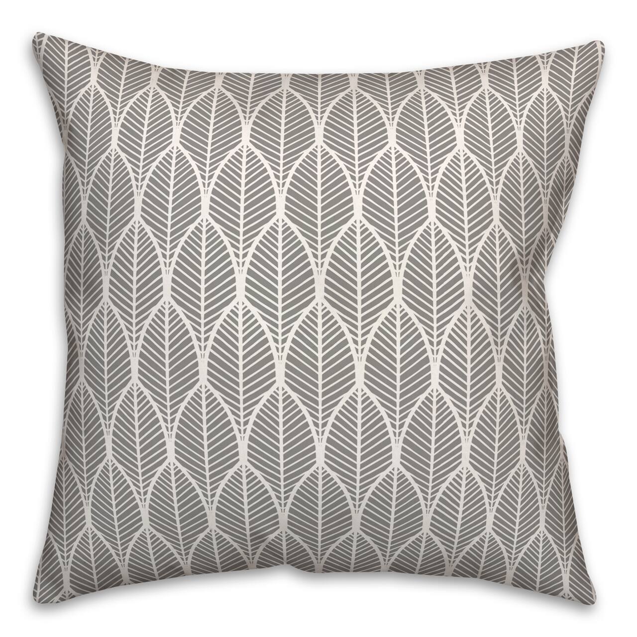 Leaf Pattern Indoor/Outdoor Throw Pillow